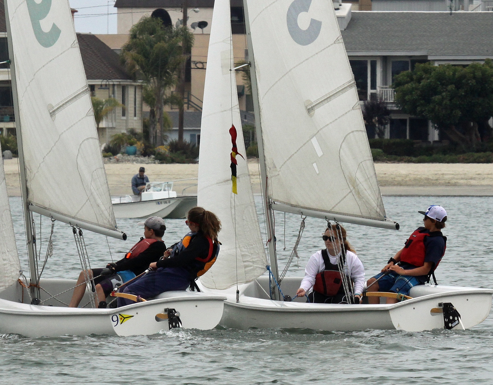 youth sailboat racing