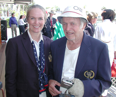 In 2006, Carl Eichenlaub with his daughter, new San Diego Yacht Club Commodore Betty Sue Sherman.