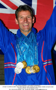 PPL PHOTO AGENCY: COPYRIGHT RESERVED SYDNEY OLYMPICS 2000: Team GBR Olympic Coach wearing the six Olympic medals won by his team PHOTO CREDIT: PETER BENTLEY/PPL Tel: +44 (0)12433 555561 Fax: +44 (0)1243 555562 Email: ppl@mistral.co.uk