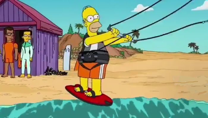 Image result for The Simpsons Go kiteboarding