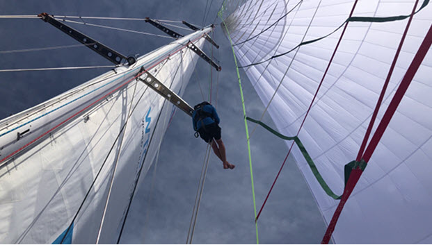 Clipper race: gybing along africa