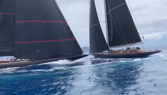 Video Massive J Class Collision Scuttlebutt Sailing News