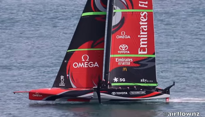 Emirates Team New Zealand Launches America's Cup Racing Boat AC75 Te Rehutai