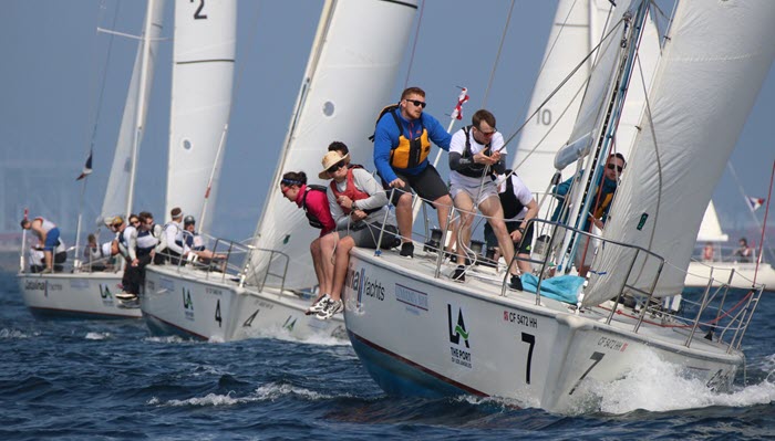 College keelboat racing at Harbor Cup